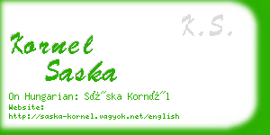 kornel saska business card